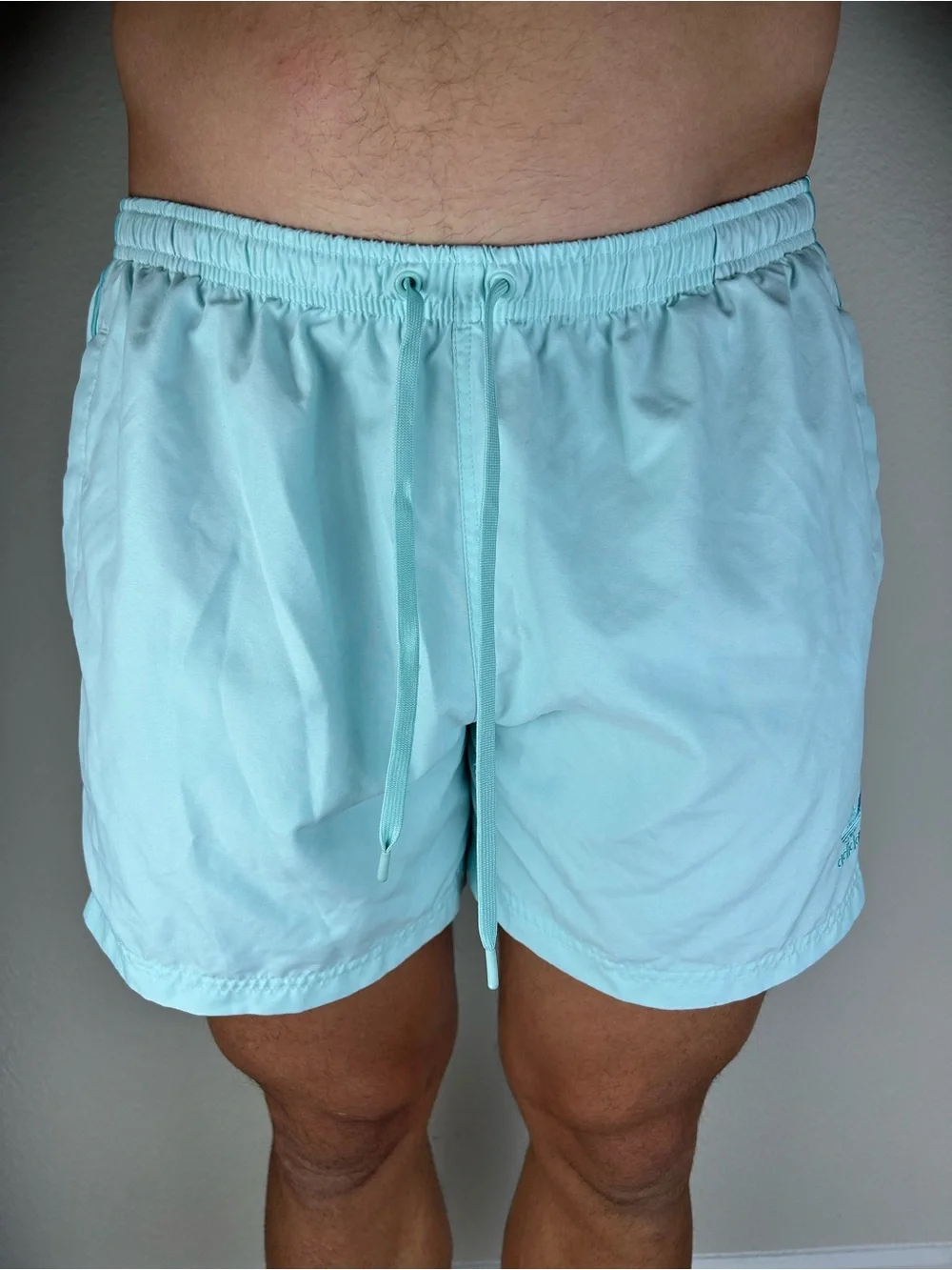 Adidas Green Adicolor 3-Stripes 5 Inch Swim Shorts size L